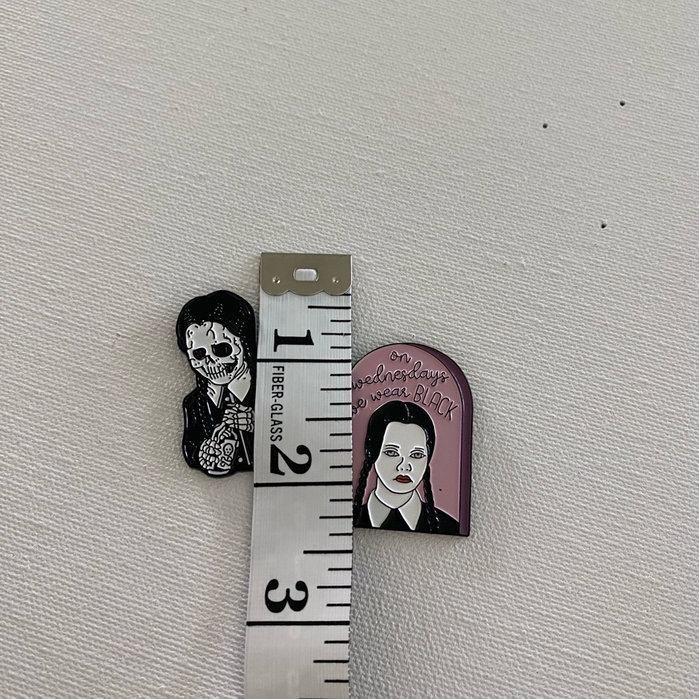 New Wednesday Addams Enamel Pin Set - Picture 2 of 2